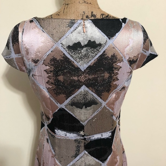 EUC! Vince Camuto Multi-Color Dress Size 8 - Picture 6 of 11